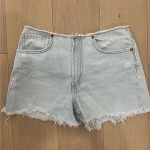 Zara Light Wash Jean Shorts
